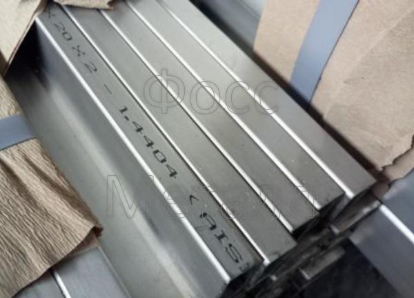 Труба-коротыш нержавеющая матовая AISI 316L 40х20х2 длина 3м — фото 2